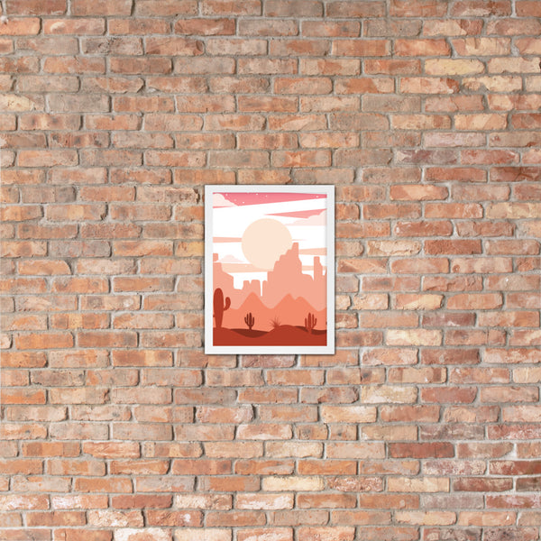 Framed Poster, Desert Scene, Midwest, Poster, Wall Decor, Wall art
