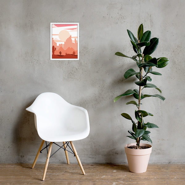 Framed Poster, Desert Scene, Midwest, Poster, Wall Decor, Wall art