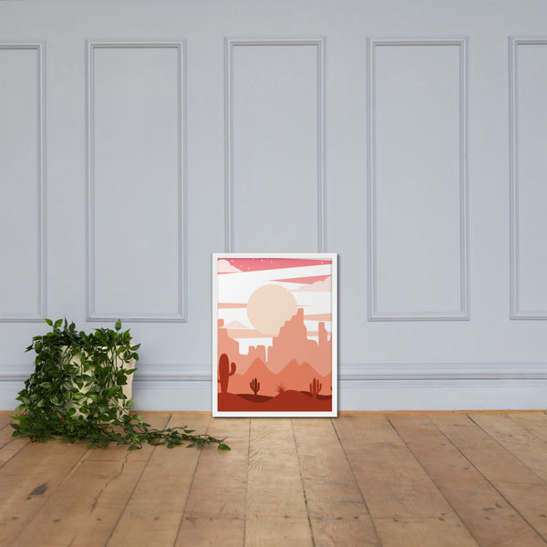 Framed Poster, Desert Scene, Midwest, Poster, Wall Decor, Wall art