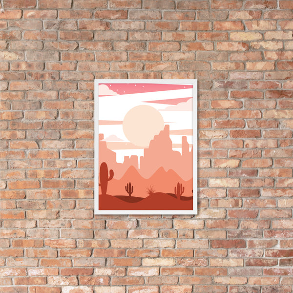 Framed Poster, Desert Scene, Midwest, Poster, Wall Decor, Wall art