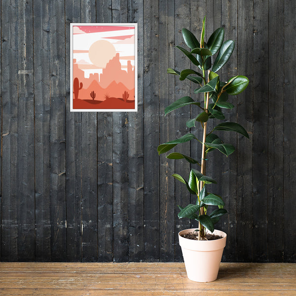 Framed Poster, Desert Scene, Midwest, Poster, Wall Decor, Wall art