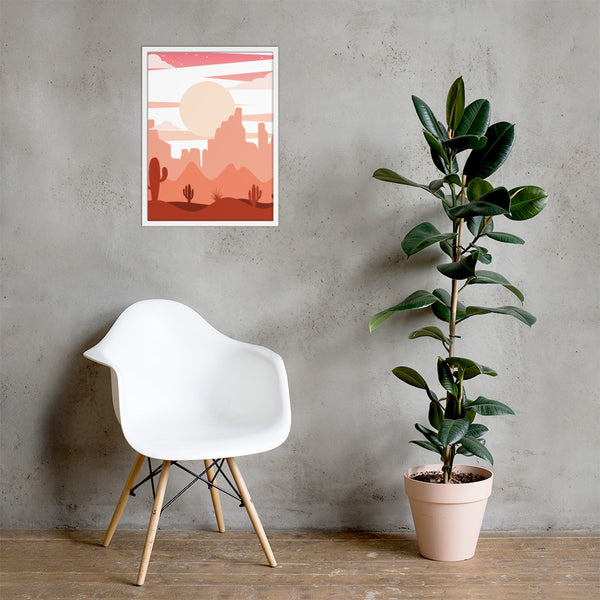 Framed Poster, Desert Scene, Midwest, Poster, Wall Decor, Wall art