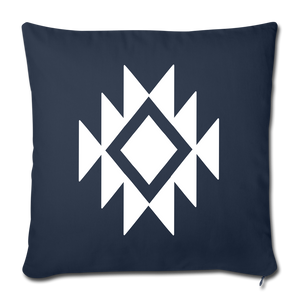 Tribal Southwest Throw Pillow Cover 18” x 18” - navy