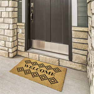Southwestern Welcome Mat, Heavy Duty Coir Bristle