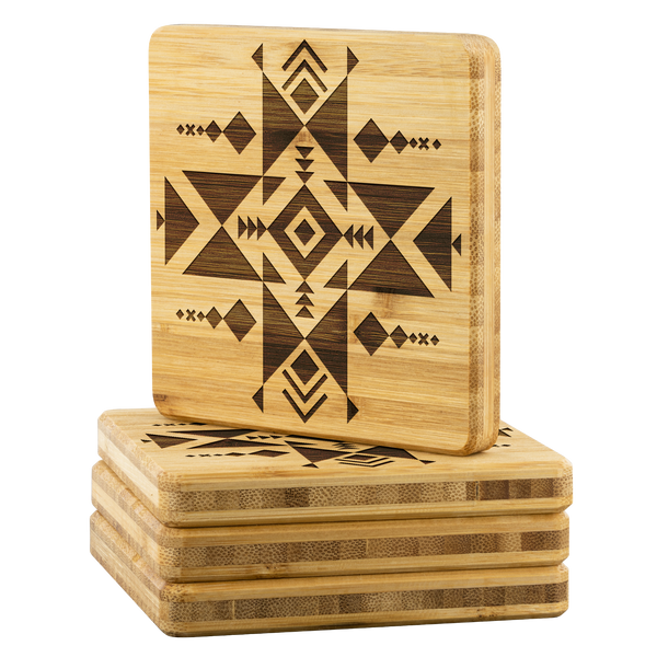 Coasters, 4 Pcs, Wooden Coasters, Southwestern Coasters, Gifts, Christmas Gift