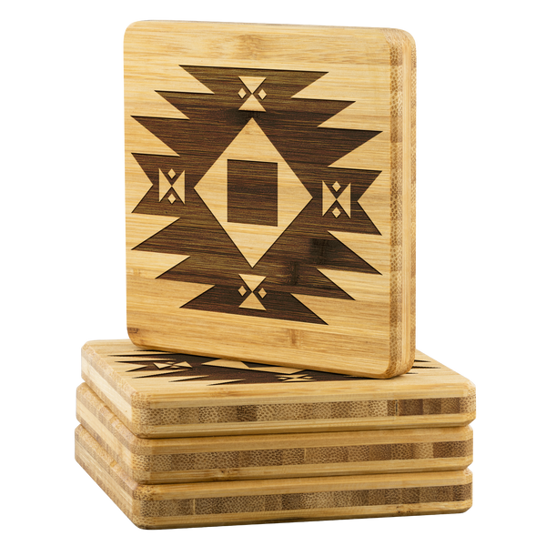 Coasters, 4 Pcs, Wooden Coasters, Southwestern Coasters, Gifts, Christmas Gift