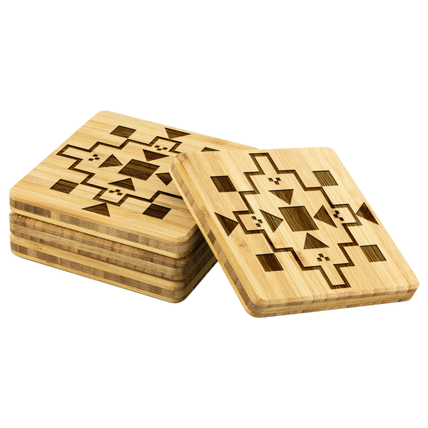 Coasters, 4 Pcs, Wooden Coasters, Southwestern Coasters, Gifts, Christmas Gift
